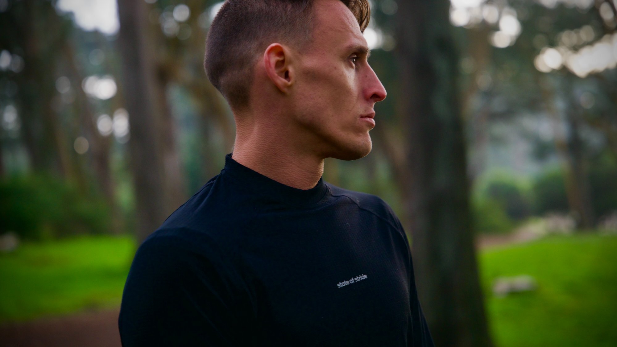 Runner in the forest